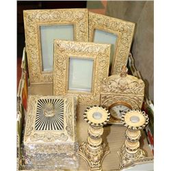 FLAT WITH MATCHING FRAMES,CLOCK , CANDLE HOLDERS &