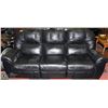 Image 1 : LEATHERETTE 3 SEAT DOUBLE RECLINER SOFA