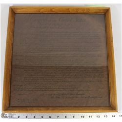 FRAMED CONGREF OF THE UNITED STATES DOCUMENT
