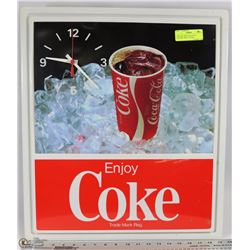 VINTAGE 1960s COCA COLA ELECTRIC WALL CLOCK
