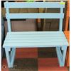 Image 1 : SOLID WOOD PAINTED BLUE GARDEN BENCH