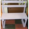 Image 1 : SOLID WOOD PAINTED FUSCHIA GARDEN BENCH