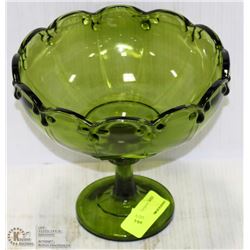 GREEN GLASS DISH