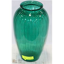 FOREST GREEN GLASS VASE