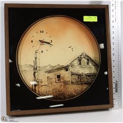 SHADOW BOX STYLE WALL CLOCK