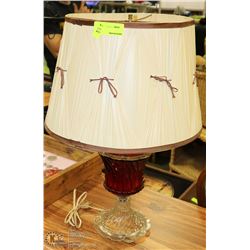 ESTATE CRANBERRY GLASS LAMP