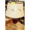 Image 1 : ESTATE CRANBERRY GLASS LAMP