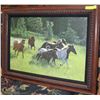 Image 1 : FRAMED RUNNING HORSE CANVAS PRINT BY T. ISAAC '08
