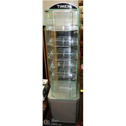 TIMEX WATCH DISPLAY CABINET WITH KEY