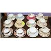 Image 1 : ESTATE COLLECTION OF 12 ASSORTED CUPS AND SAUCERS
