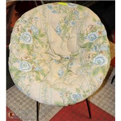 WICKER AND METAL TUB CHAIR