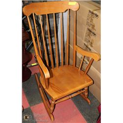 WOODEN HIGHBACK ROCKING CHAIR