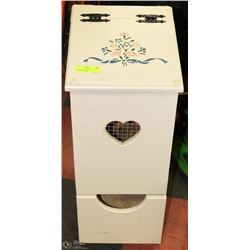 SOLID WOOD HAND PAINTED ONION/POTATO BIN