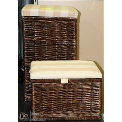 LOT OF 2 HAMPER BASKETS