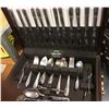 Image 1 : 61 PC MIXED SILVERWARE IN SILVER CLOTH BRAND BOX