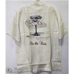 TOMMY BAHAMA 100% SILK EMBROIDERED SHIRT SIZE MED