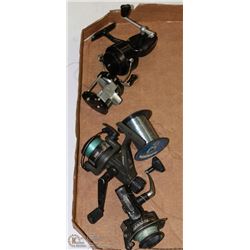 FLAT OF FISHING REELS