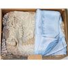 Image 1 : ESTATE BOX OF VINTAGE LACE AND TABLECLOTHS