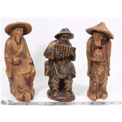 3 PIECE ASIAN FIGURINE SET