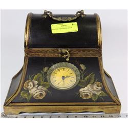 MANTLE CHEST WITH CLOCK