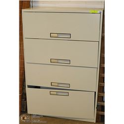 FILING CABINET WITH CONTENTS INCL METAL LOCK BOX
