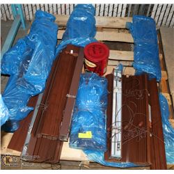 PALLET OF WOOD BLINDS  SIZES INCLUDE 24"X64",