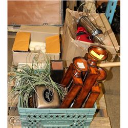 PALLET OF SHOWHOME DECOR INCLUDING CANDLES,