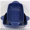 Image 1 : PAIR OF BLUE STONEWARE BAKING/SERVING DISHES