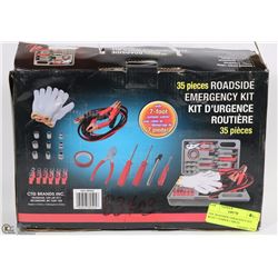 35PC ROADSIDE EMERGENCY KIT WITH 7' JUMPER CABLES