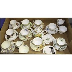 26 PIECES OF MISC TEA CUP/SAUCER, TEAPOT, ETC