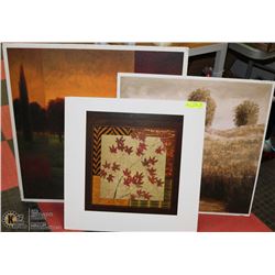 LOT OF 3 ASSORTED SHOWHOME PICTURES