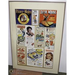 30"X43" VINTAGE ADVERTISING BOARD
