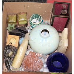 BOX W/NEW DECORATIVE VASES, SET OF