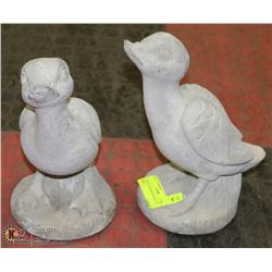 LOT OF 2 CONCRETE DUCKS  10" HIGH