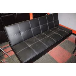 NEW BLACK LEATHERETTE WITH WHITE STITCHING KLICK