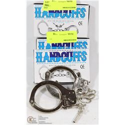FOUR PAIRS OF NEW HANDCUFFS
