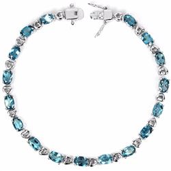 Natural London Blue Topaz 60 Carats Bracelet
