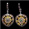 Natural Citrine Chrome Diopside Garnet Earrings