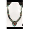 Image 1 : Tibet Hand Made Turquoise, Coral, Lapis Lazuli Necklace