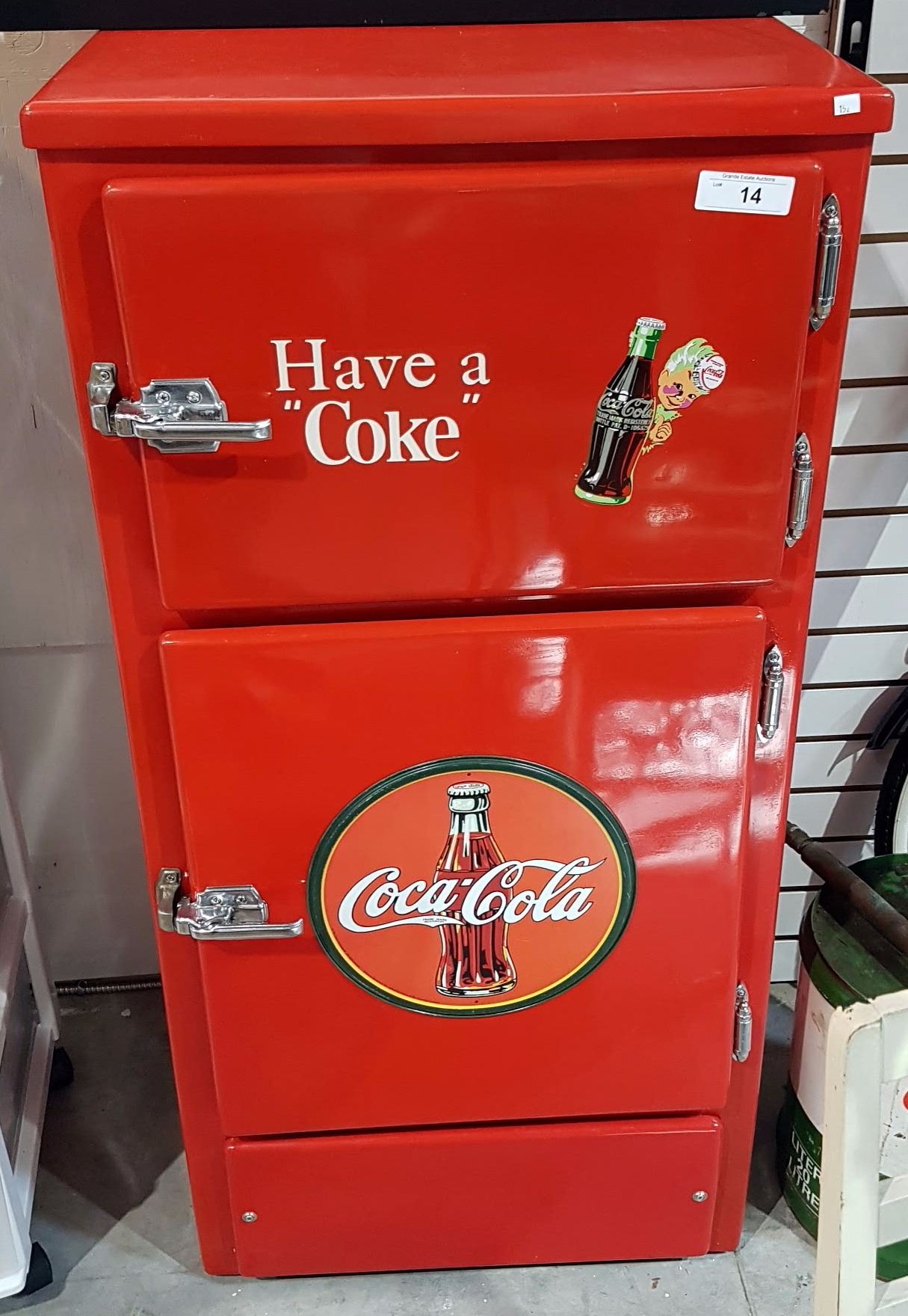 1920'S COCA COLA UPRIGHT COOLER (NOT A REFRIGERATOR)