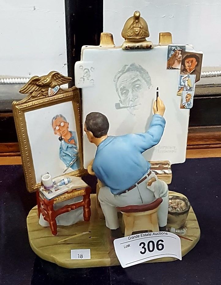 NORMAN ROCKWELL SELF PORTRAIT FIGURINE