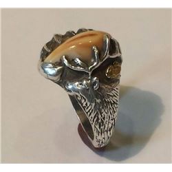 Men's Elk Ivory Ring