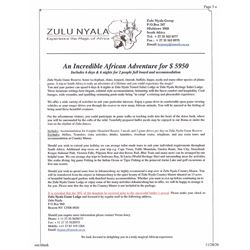 Photo Safari with Zulu Nyala in South Africa