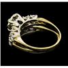 Image 3 : 1.40 ctw Diamond Ring & Wedding Band - 14KT Yellow And White Gold