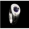 Image 4 : 1.61 ctw Sapphire  Ring - 18KT White Gold