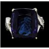 Image 2 : 21.63 ctw Tanzanite and Diamond Ring - 14KT White Gold