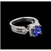 Image 1 : 18KT White Gold 1.62 ctw Tanzanite and Diamond Ring