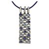 Crystal Rectangle Pendant Necklace - Rhodium Plated