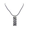 Image 2 : Crystal Rectangle Pendant Necklace - Rhodium Plated