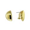 Image 2 : Half Moon Satin Earrings - Gold Plated